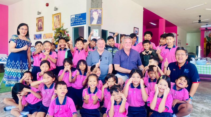 Monsignor Brian Rayner visits children under HHNFT’s care