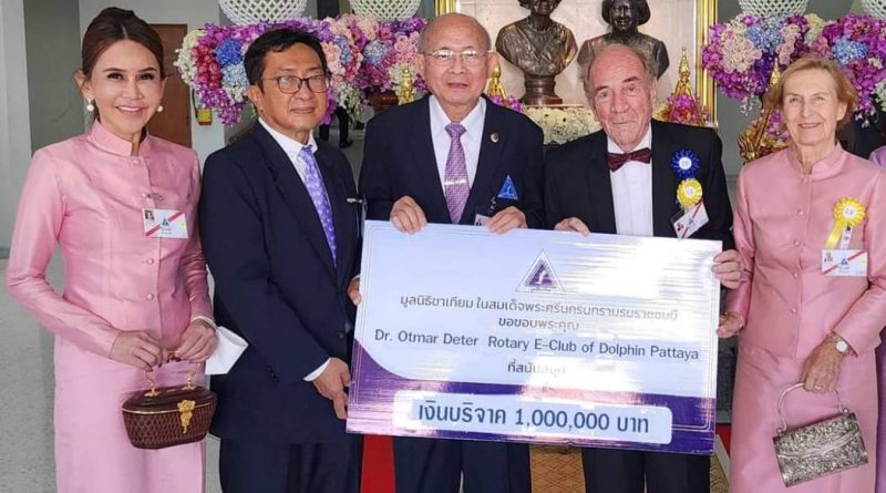 Rotary E-Club Dolphin Pattaya donated 1,000,000 baht to the Prosthetics Foundation