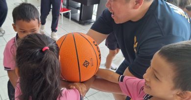 US Navy play fun game activities with AEC’s children